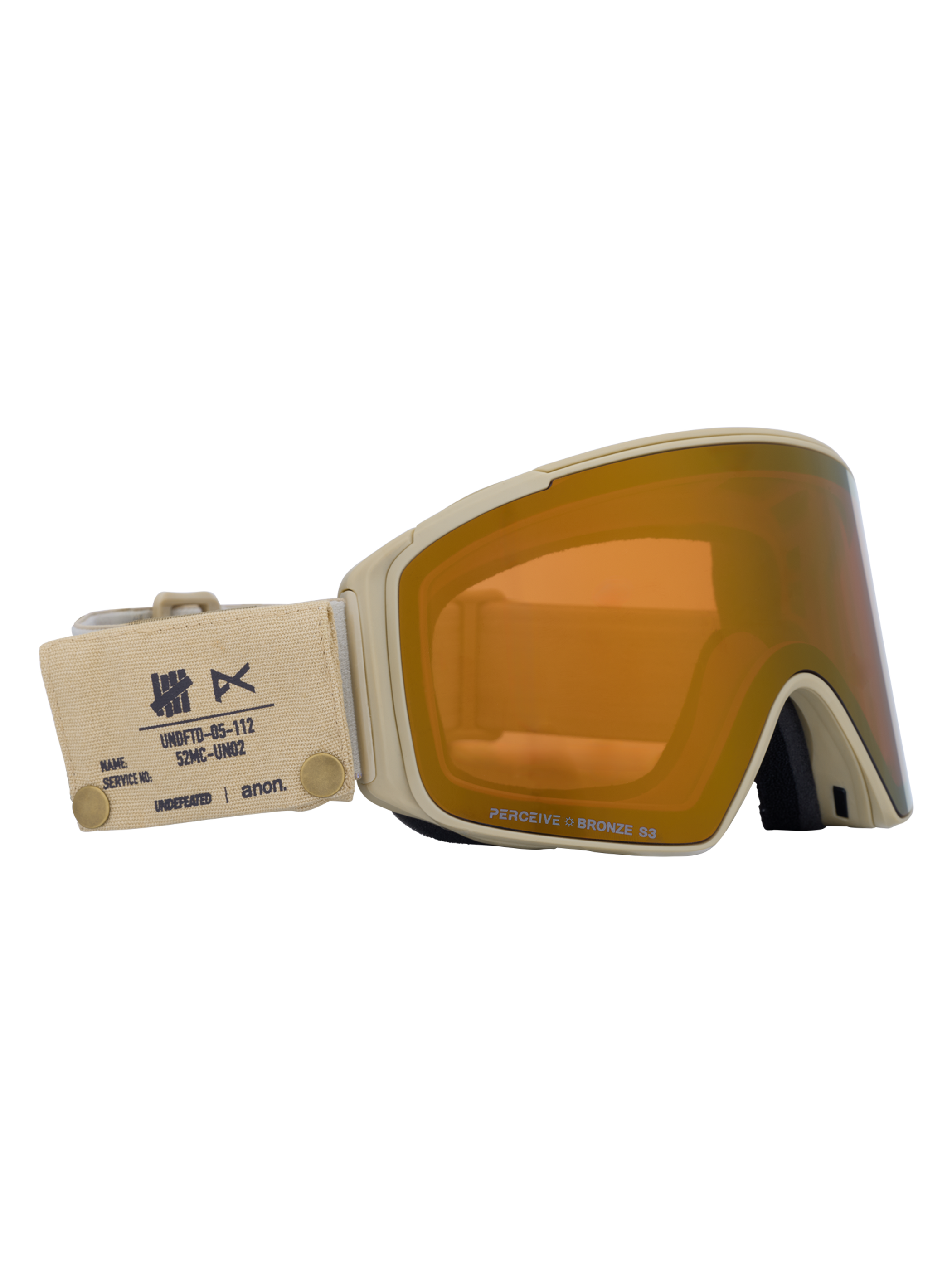 Product image of Anon Undefeated M4S Goggles (Cylindrical) + Bonus Lens + MFI® Face Mask[Variant:Frame: Tan, Lens: Perceive Sunny Bronze (17% / S3), Spare Lens: Perceive Cloudy Night (72% / S1)]