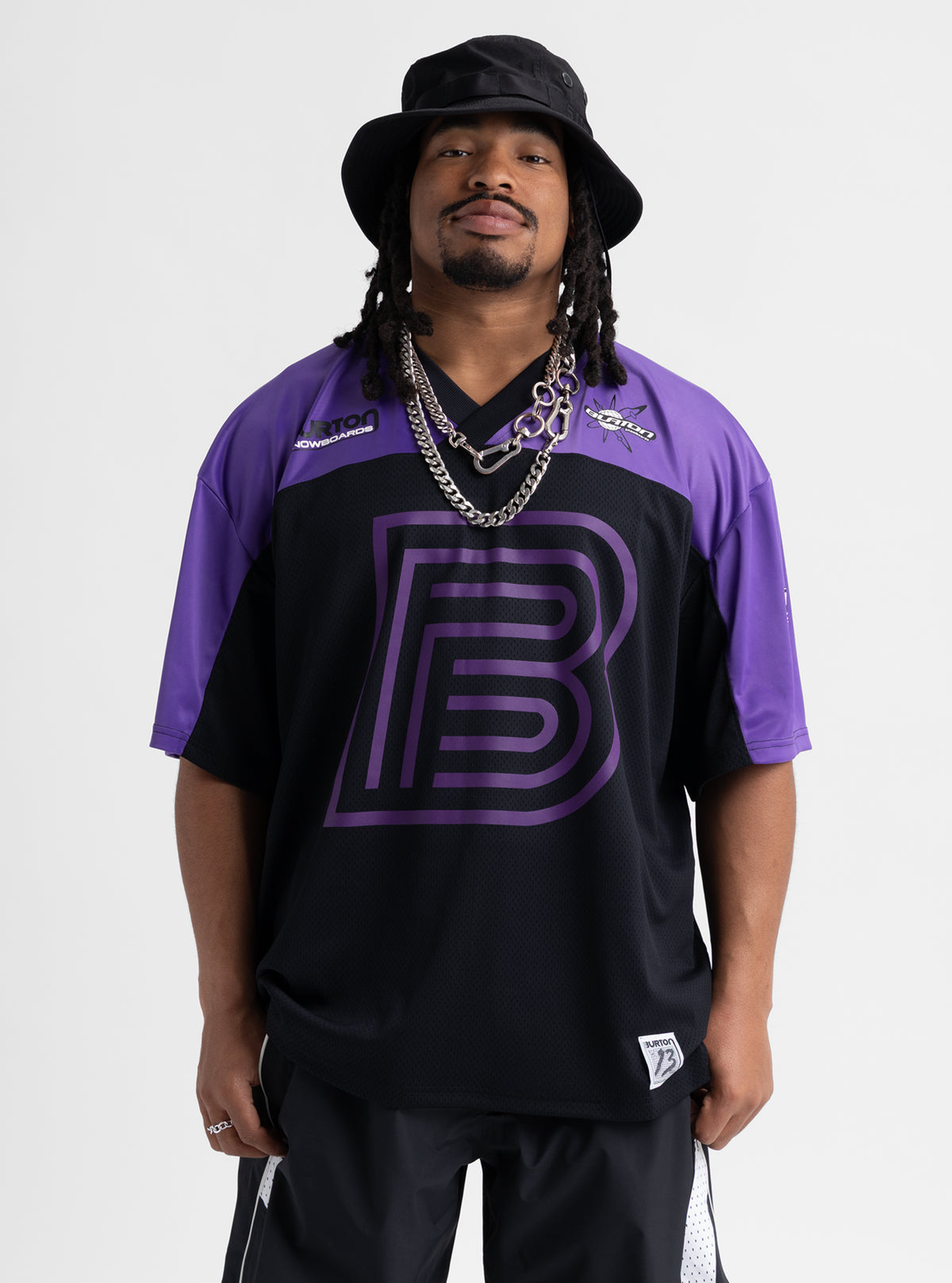 Product image of Men's Burton Short Sleeve Jersey [Variant: True Black / Planet Purple]