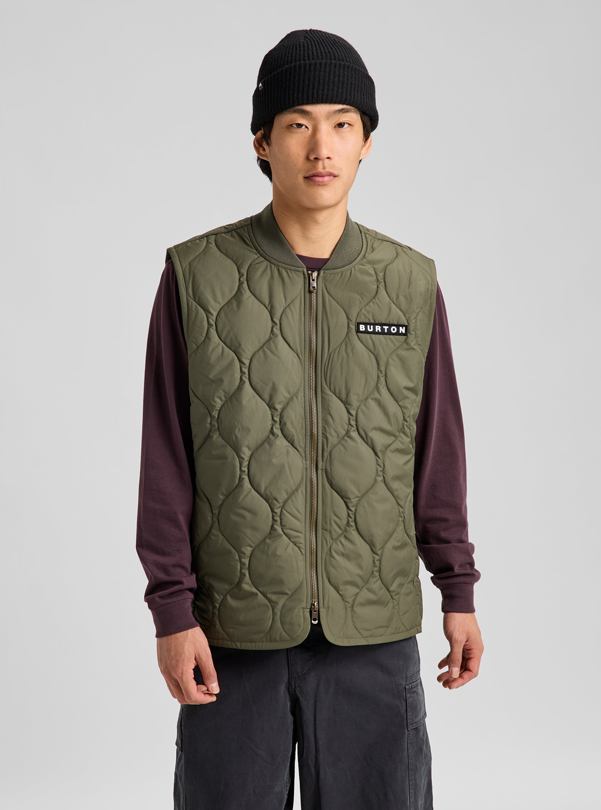 Product image of Men's Burton Quilted Synthetic Puffer Vest [Variant: Dried Moss]