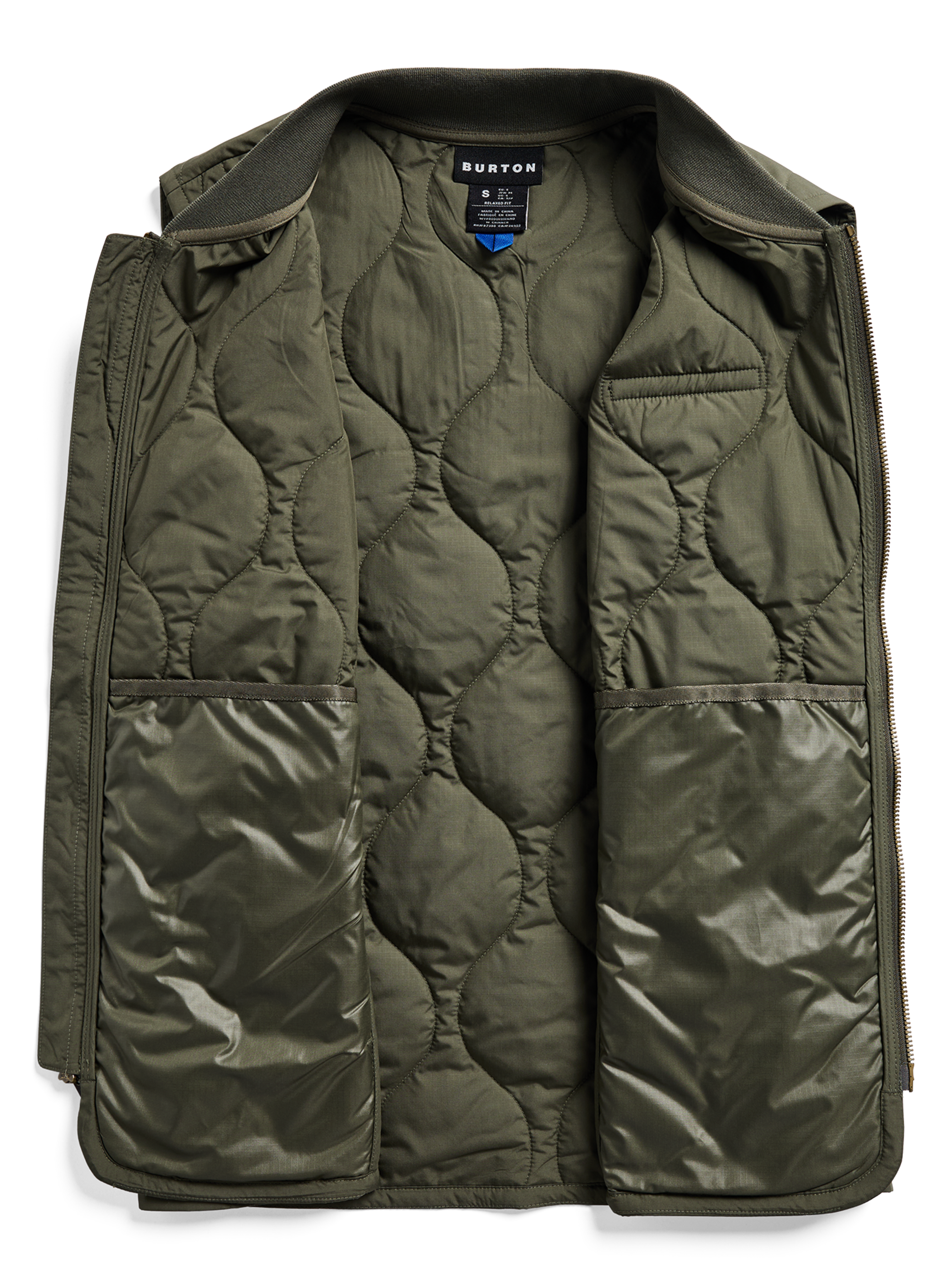 Product image of Women's Burton Quilted Synthetic Puffer Vest [Variant: Dried Moss]