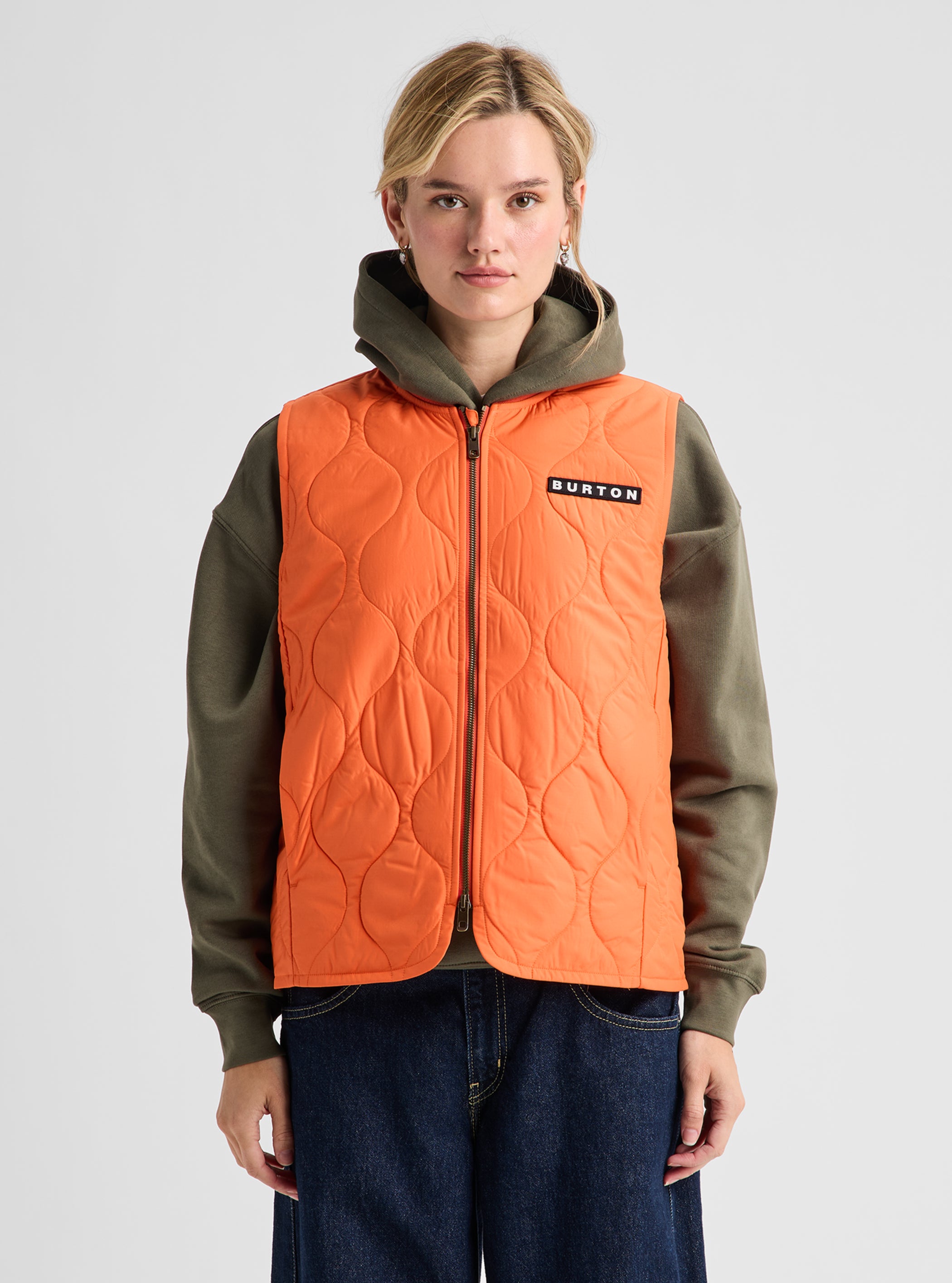 Product image of Women's Burton Quilted Synthetic Puffer Vest [Variant: Orange Popsicle]