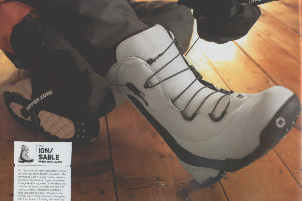 Early iteration of speed zone lacing system